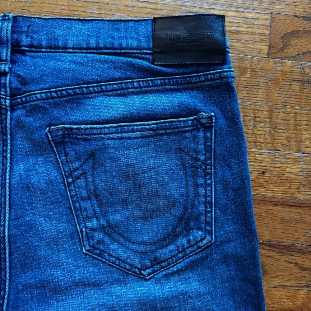 True Religion‎ Rocco Relaxed Skinny Men Blue Denim Jean Shorts Size 36